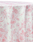 Pink Vintage Garden Tablecloth - Linen Closet Home